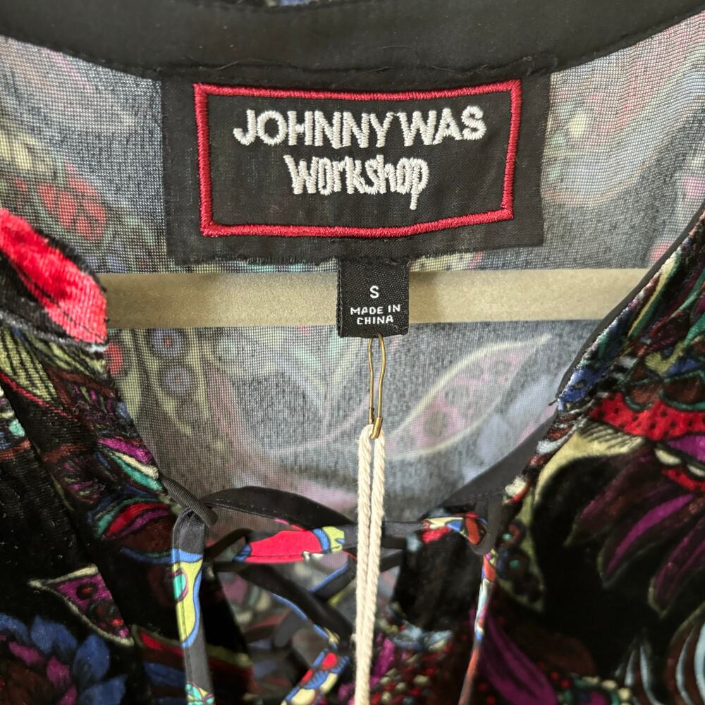 Johnny Was Rayon Silk Vibrant Floral Tie Front Kimono Dress NWT Size Small - Picture 8 of 10